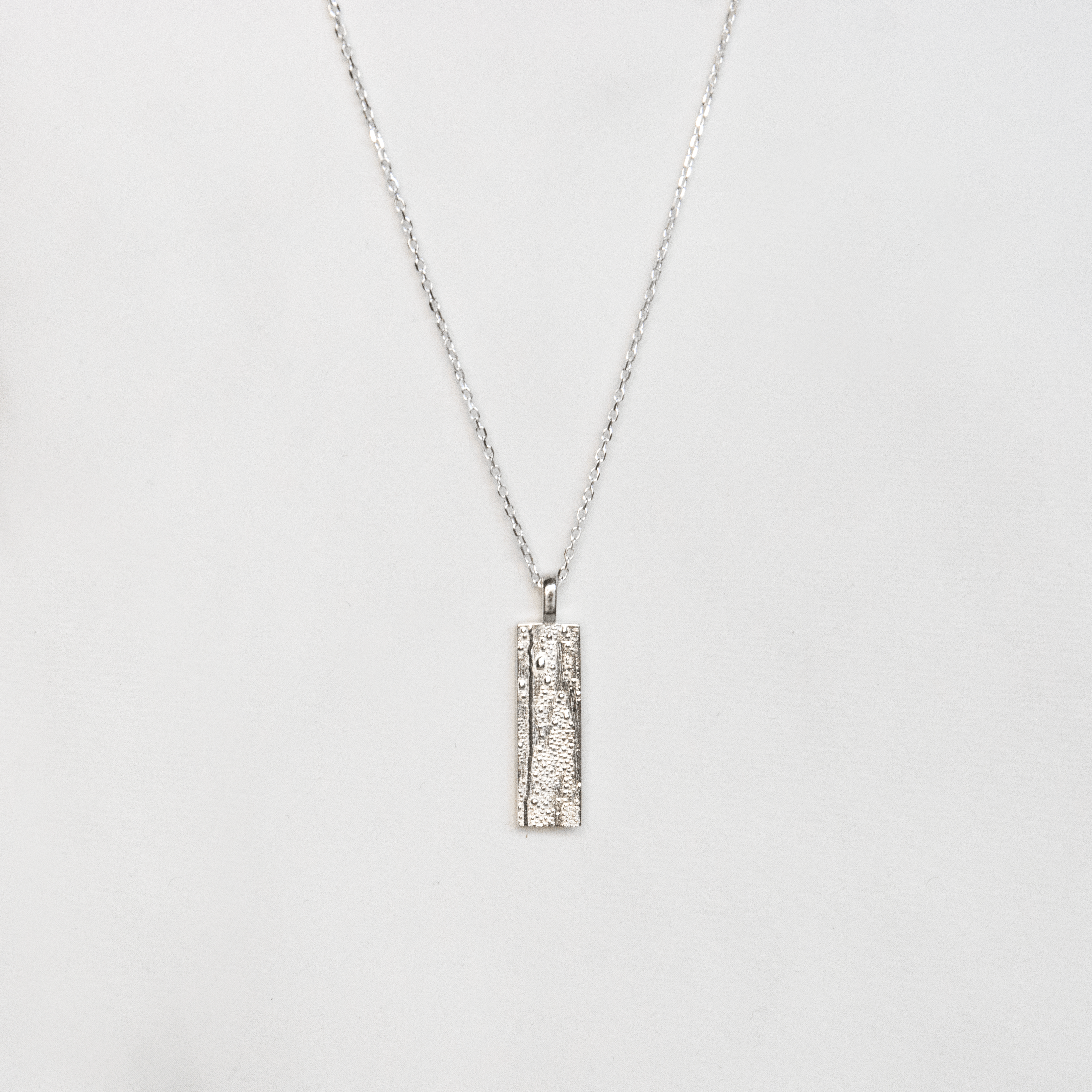 Sterling Silver Drawn By Rain Pendant Necklace