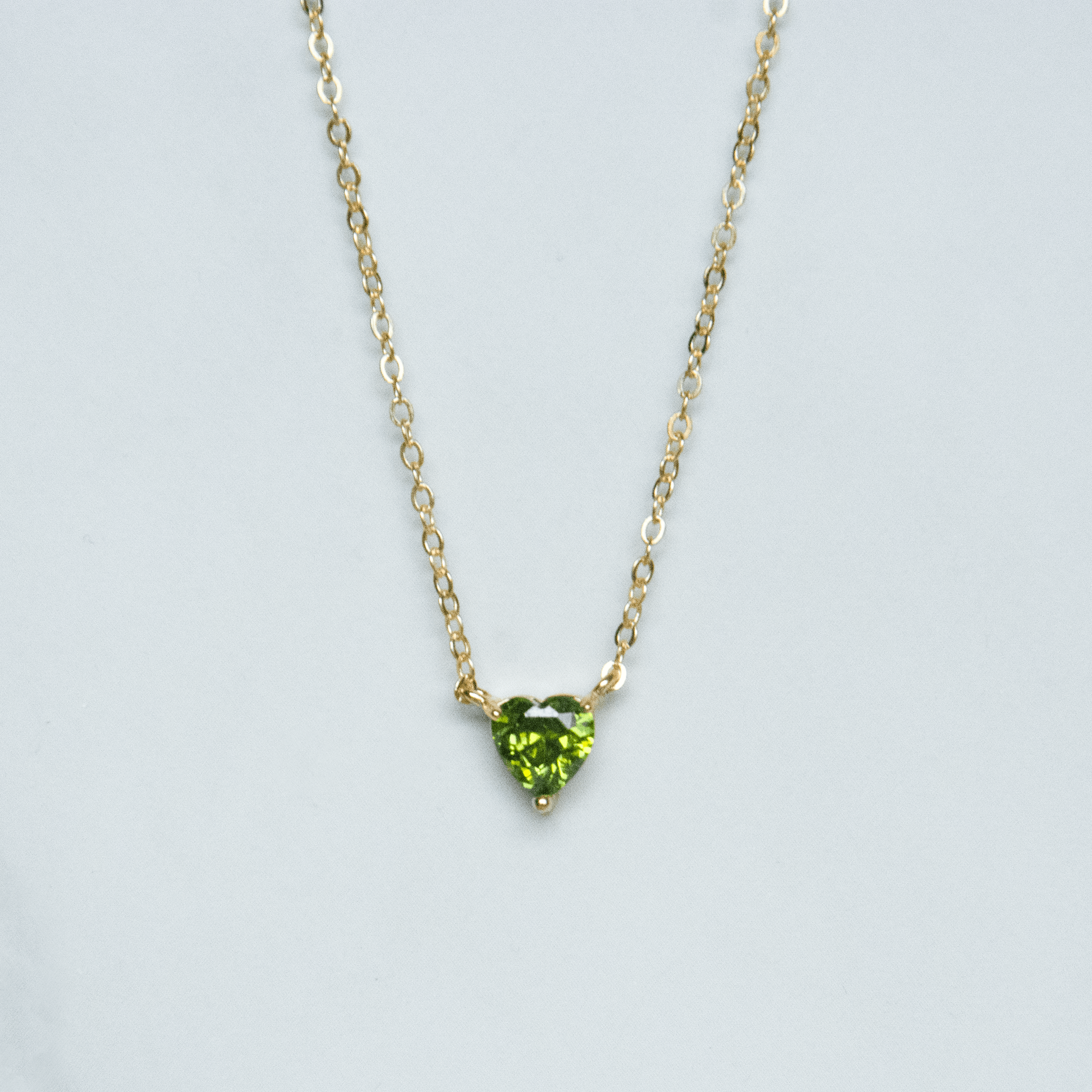 14K Gold-Filled Green Heart Harmony Necklace