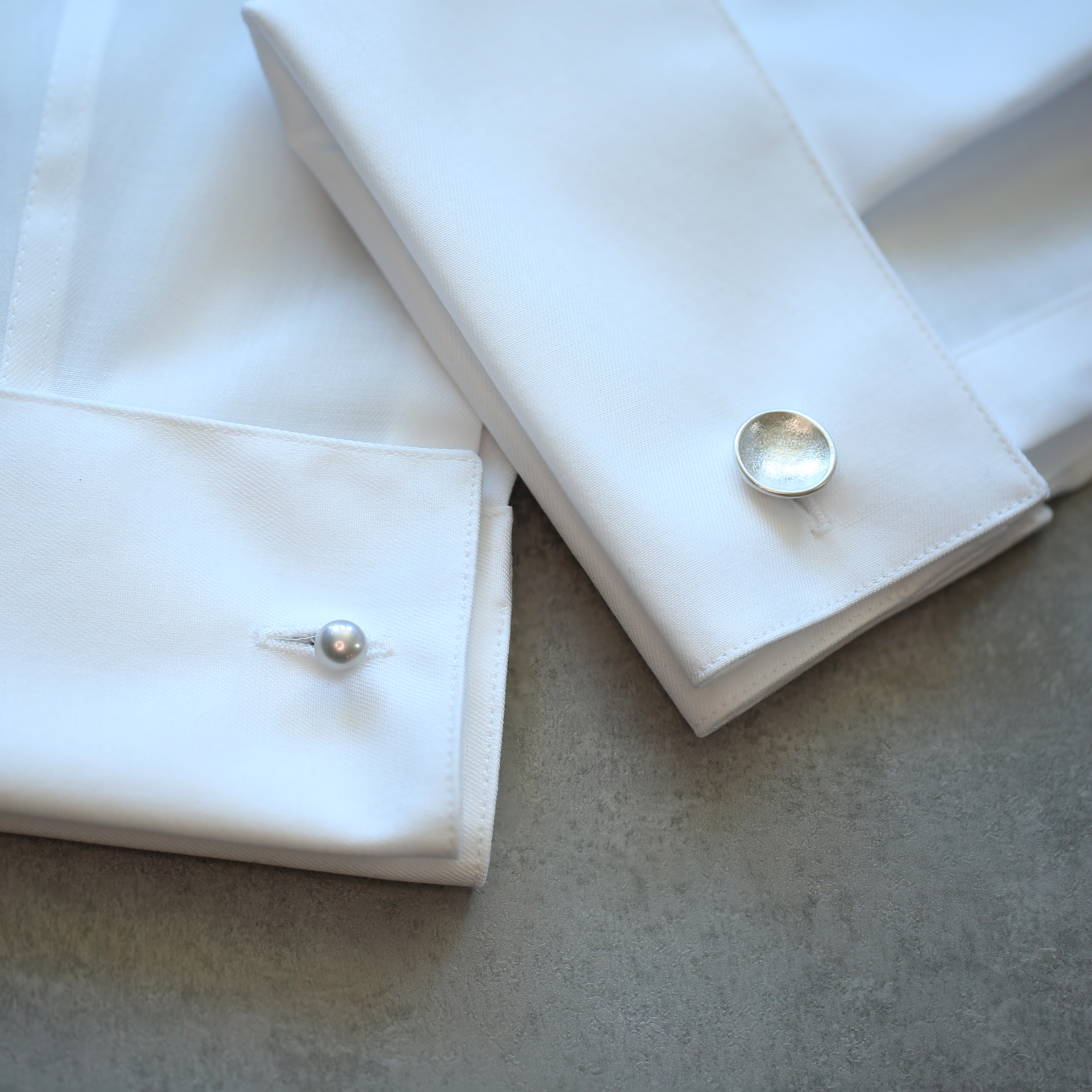 925 Sterling Silver Grey Cultured Freshwater Pearl Cufflinks Mens Jewelry On French Cuff