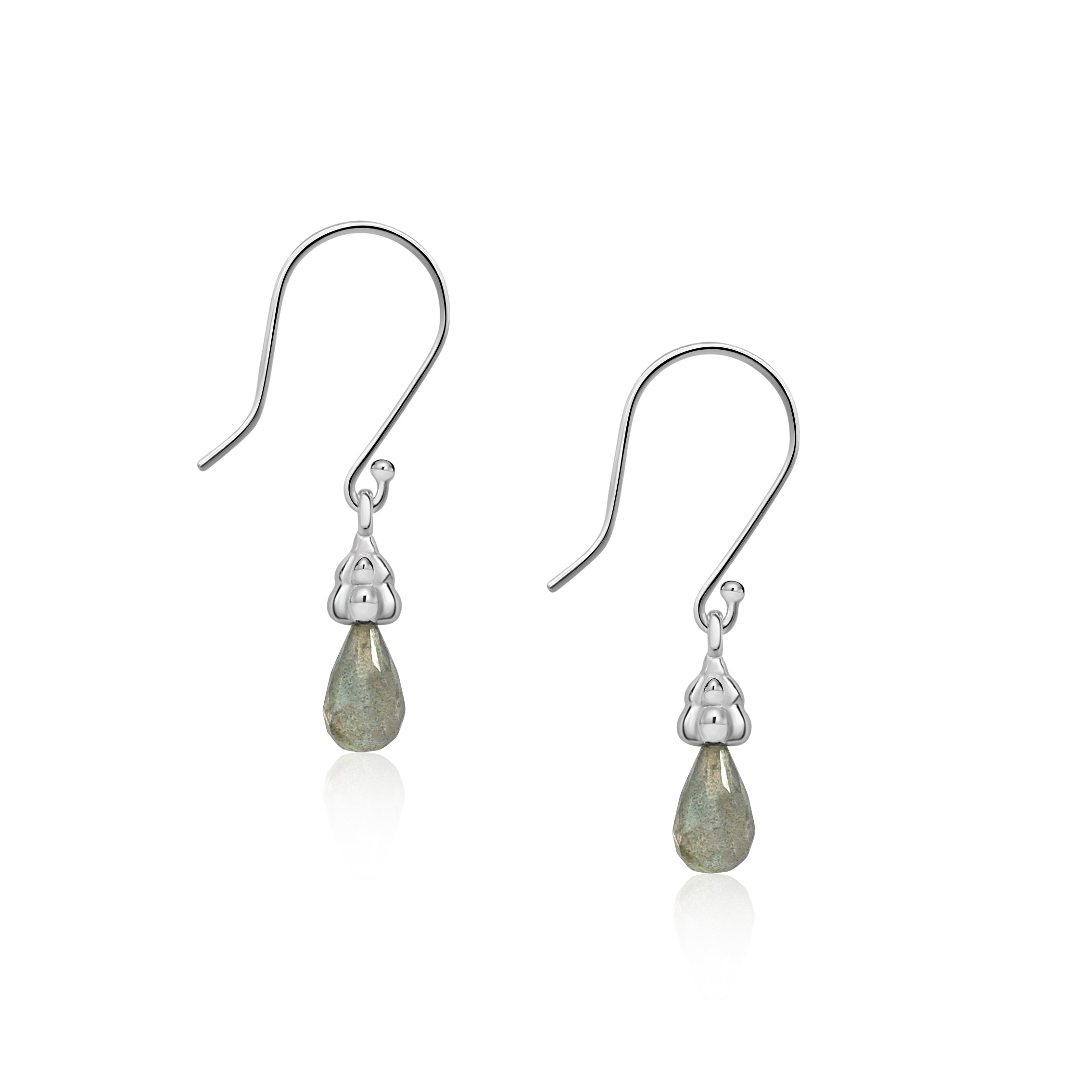 Sterling Silver Labradorite Raindrop earrings