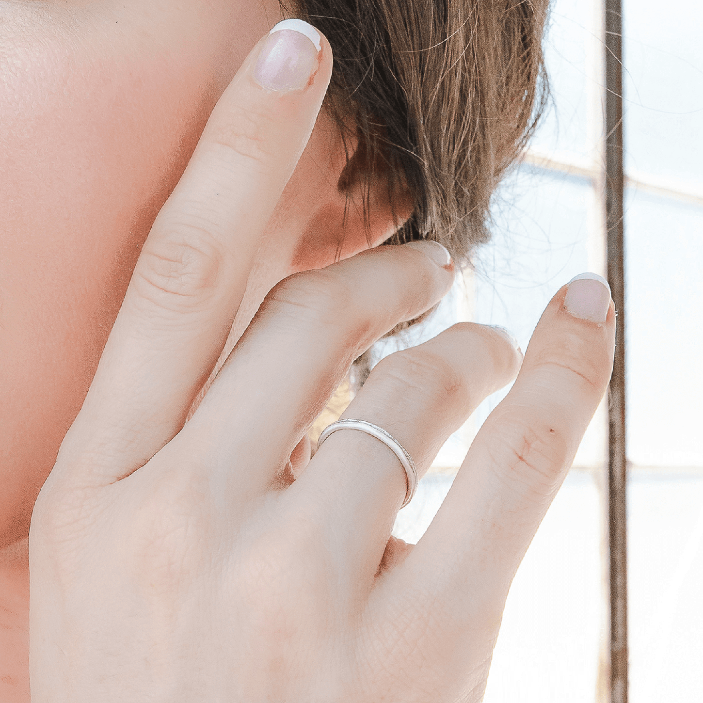 925 Sterling Silver Rings Fire Seed Rings Eternity Rings Conceptual Ring Designer Fine Jewelry On Model