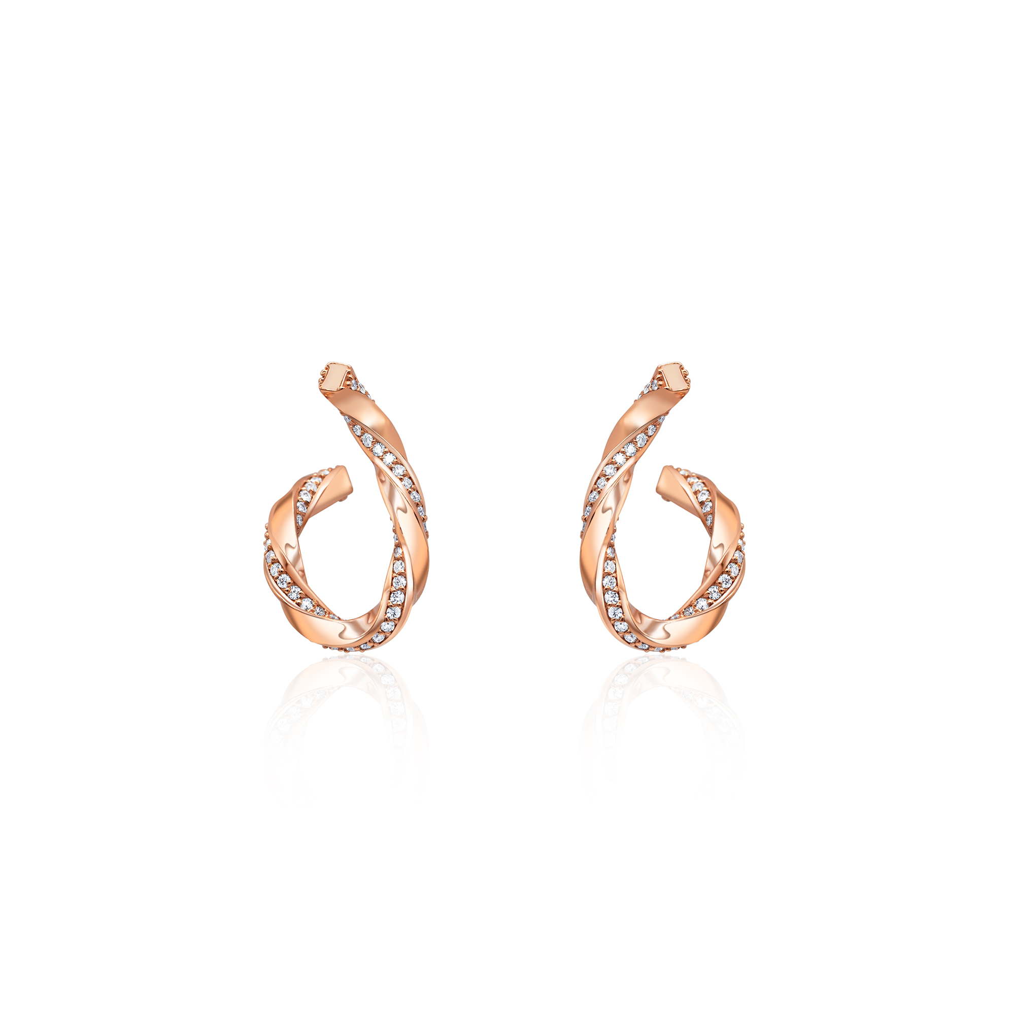 14K Gold Diamond Eternity Earrings