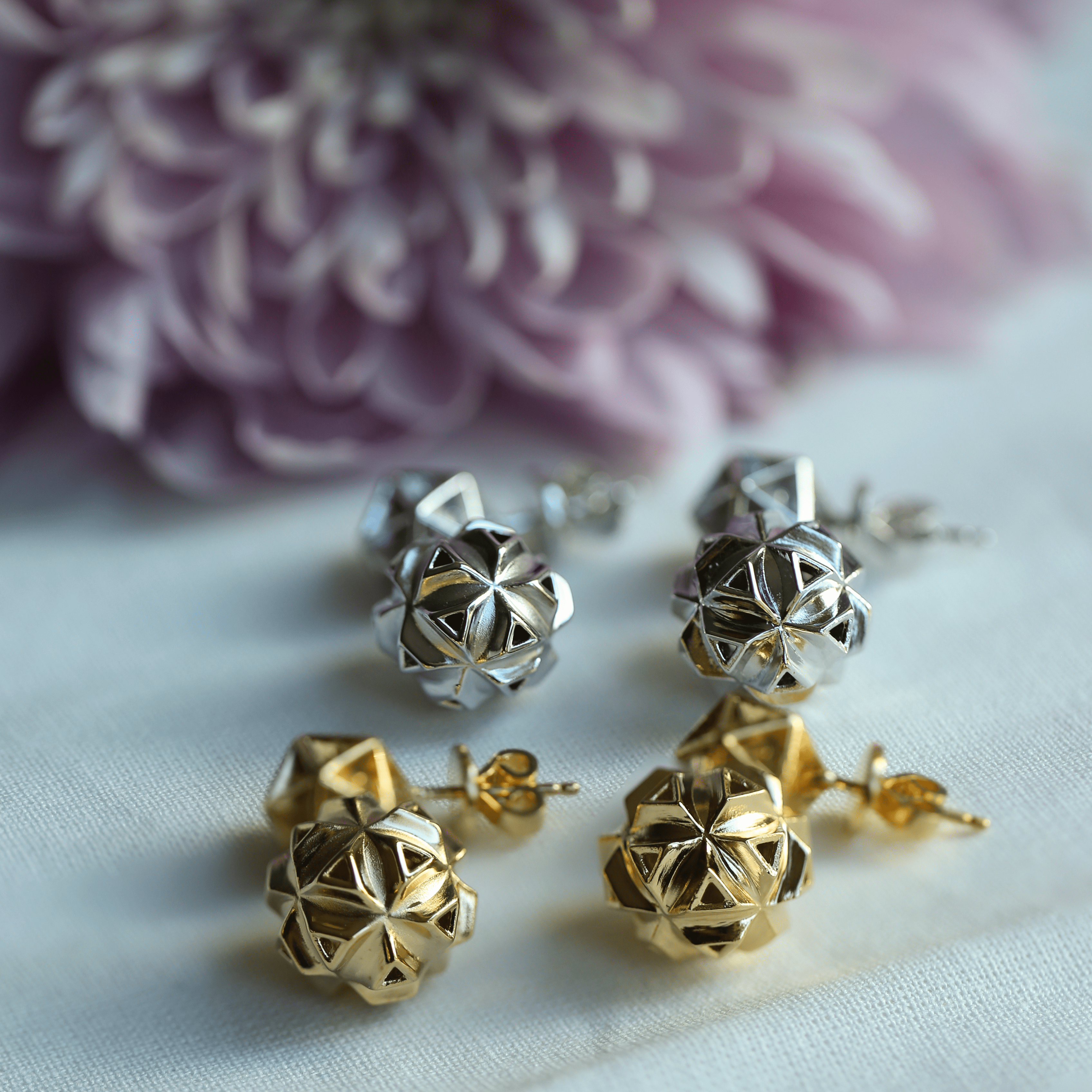 Sterling Silver Bouquet Earrings
