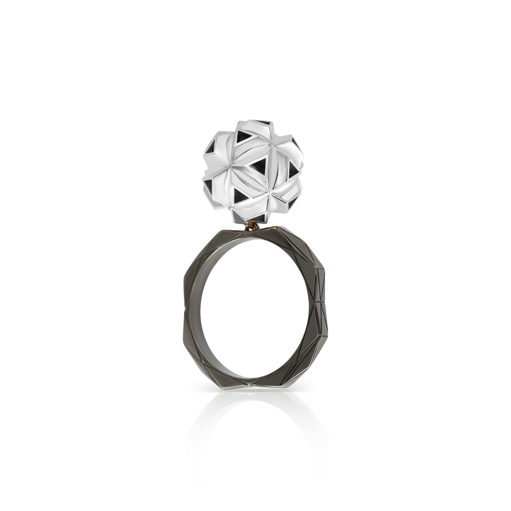 14K white gold rings rhodium fine jewelry
