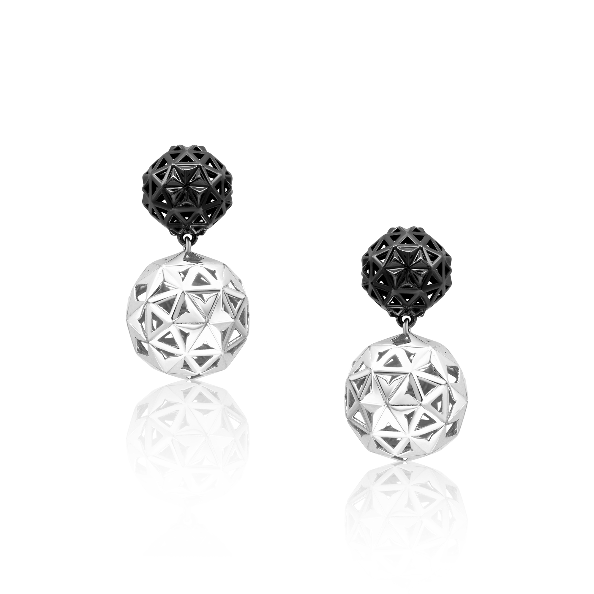 14K white gold earrings rhodium fine jewelry