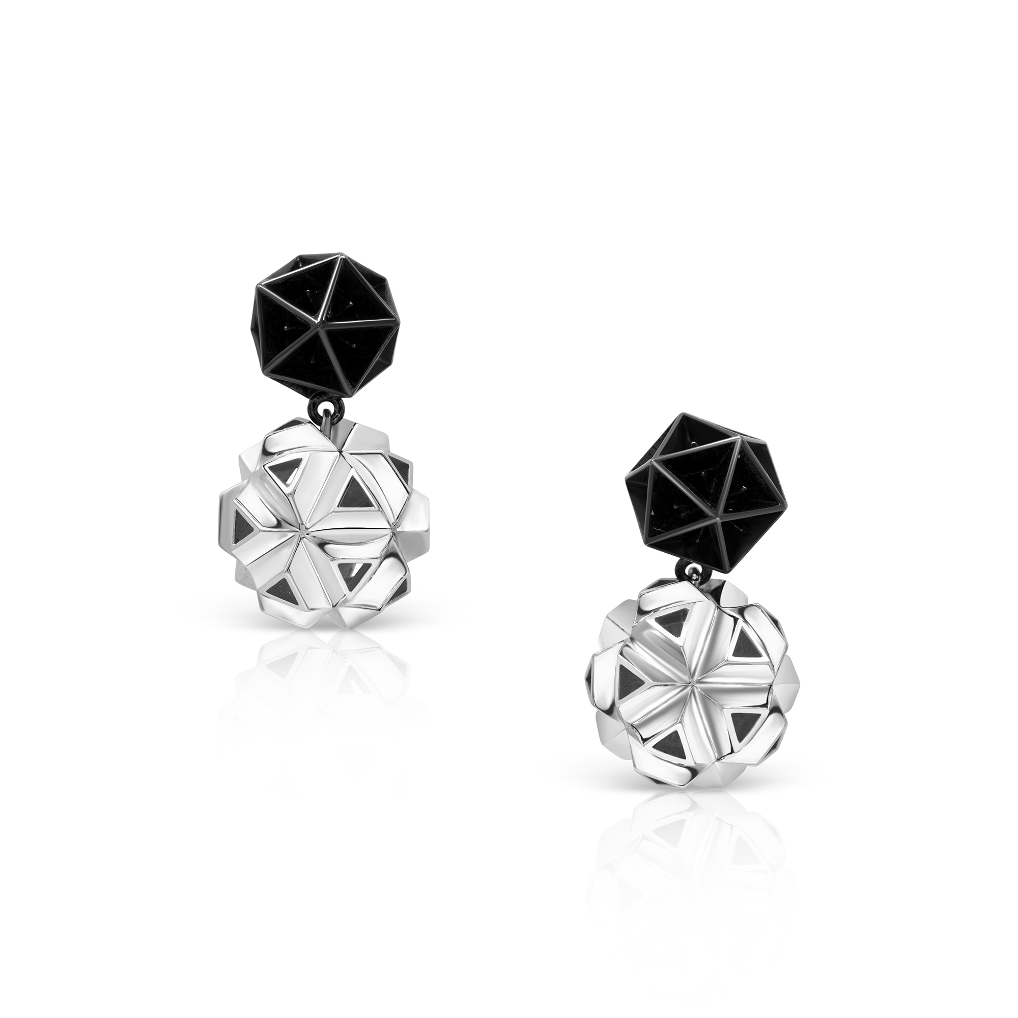 14K white gold earrings rhodium fine jewelry