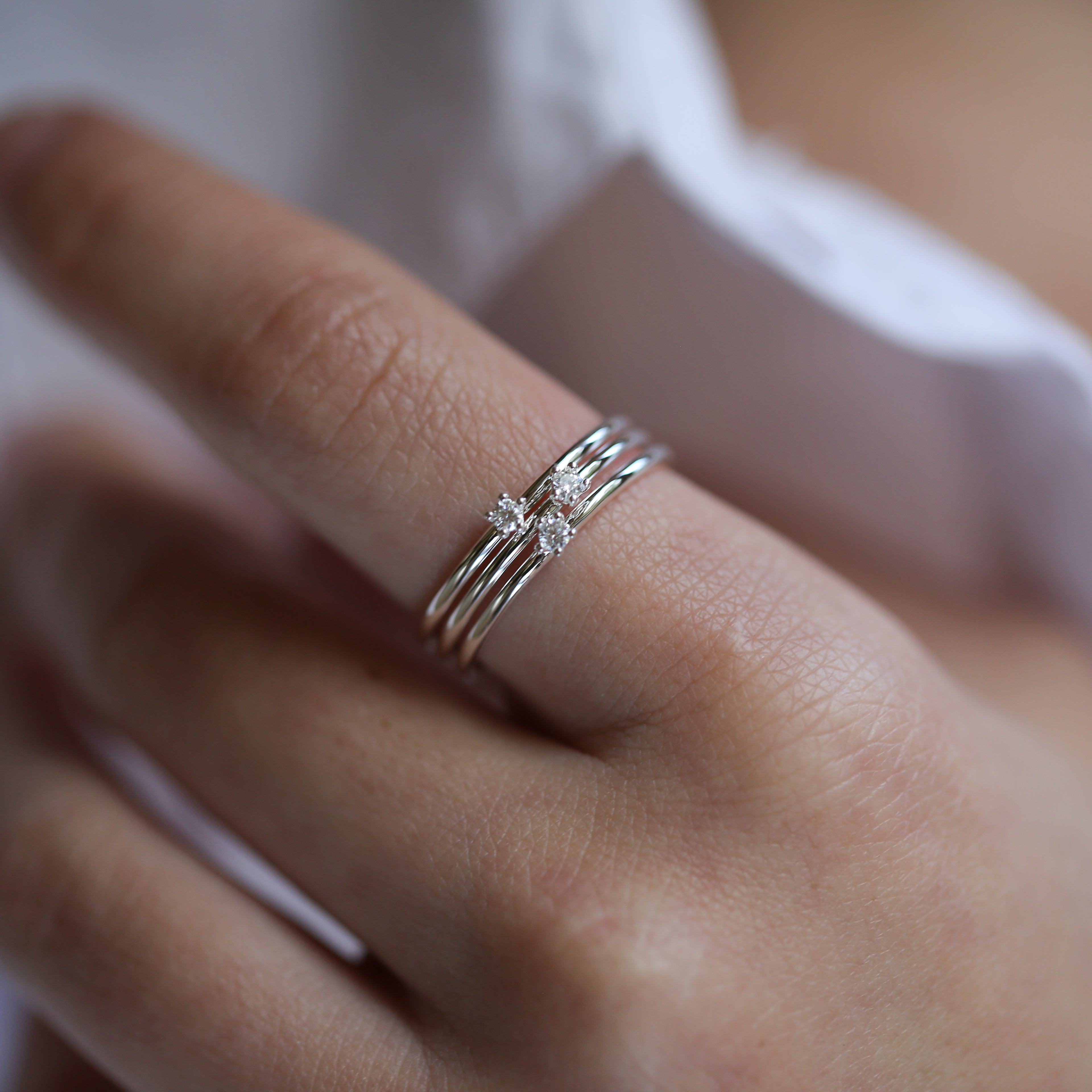 Small Bloom Moissanite Ring