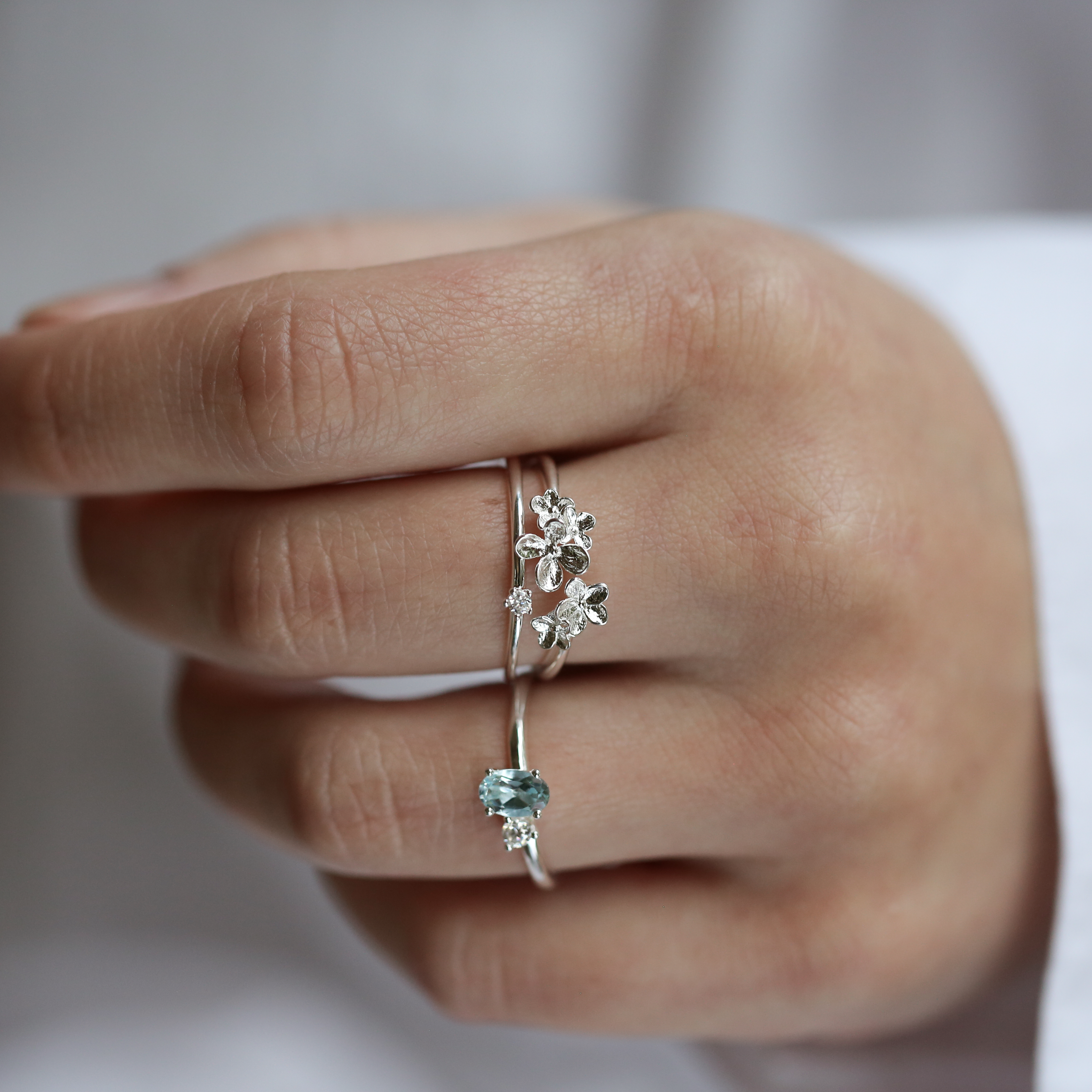 Aquamarine Water Ring