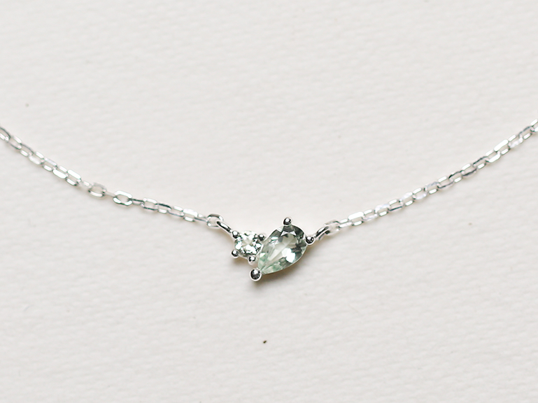 Sterling Silver Duet Birthstone Necklace