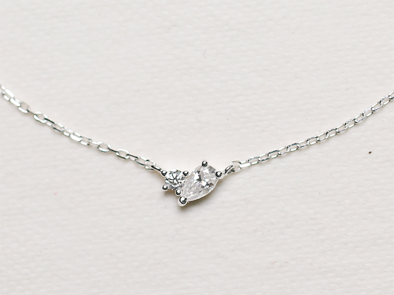 Sterling Silver Duet Birthstone Necklace