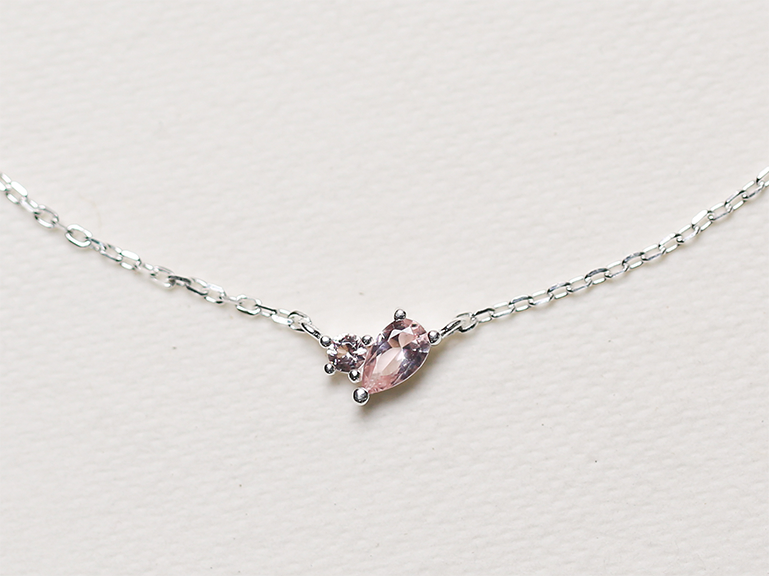 Sterling Silver Duet Birthstone Necklace