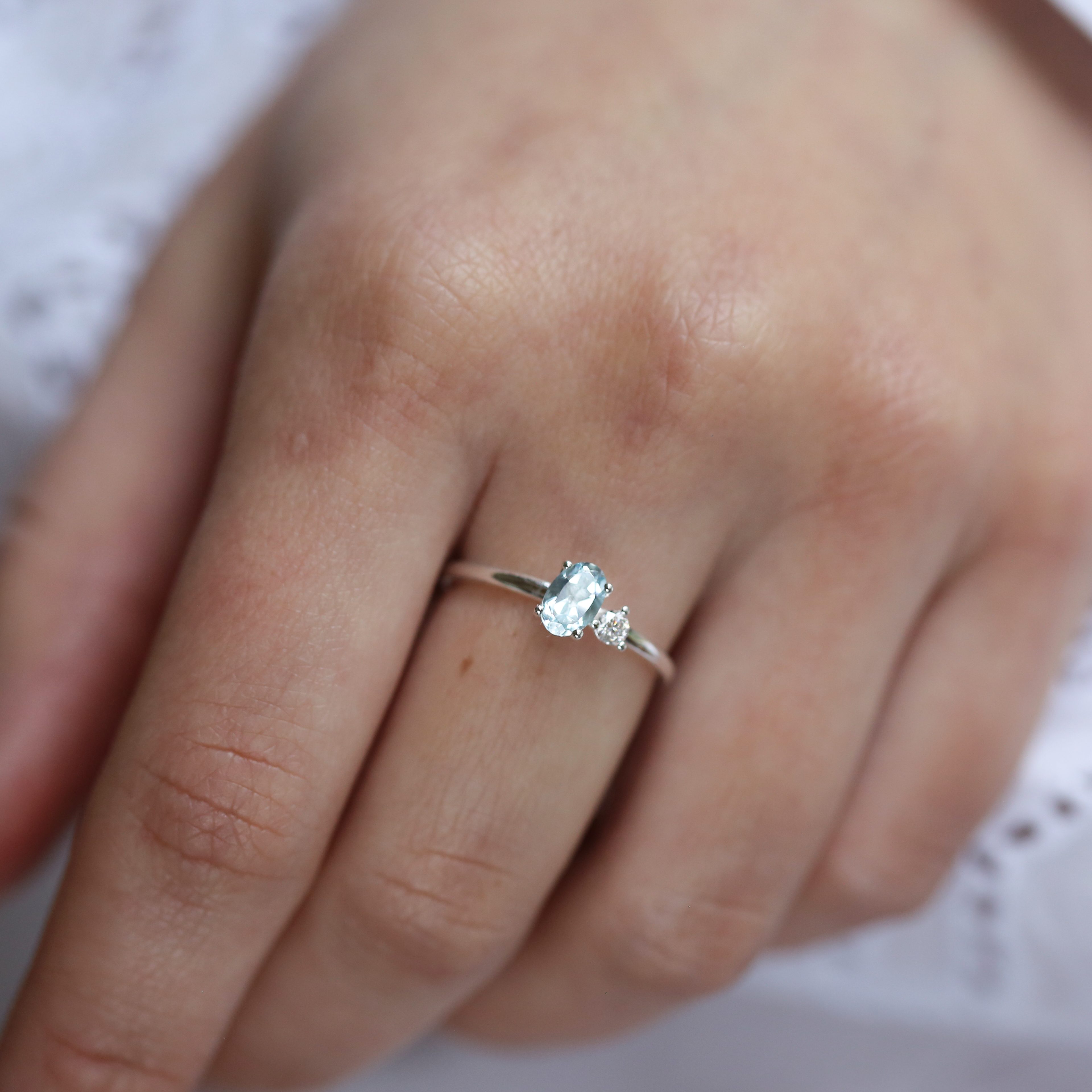 Aquamarine Water Ring