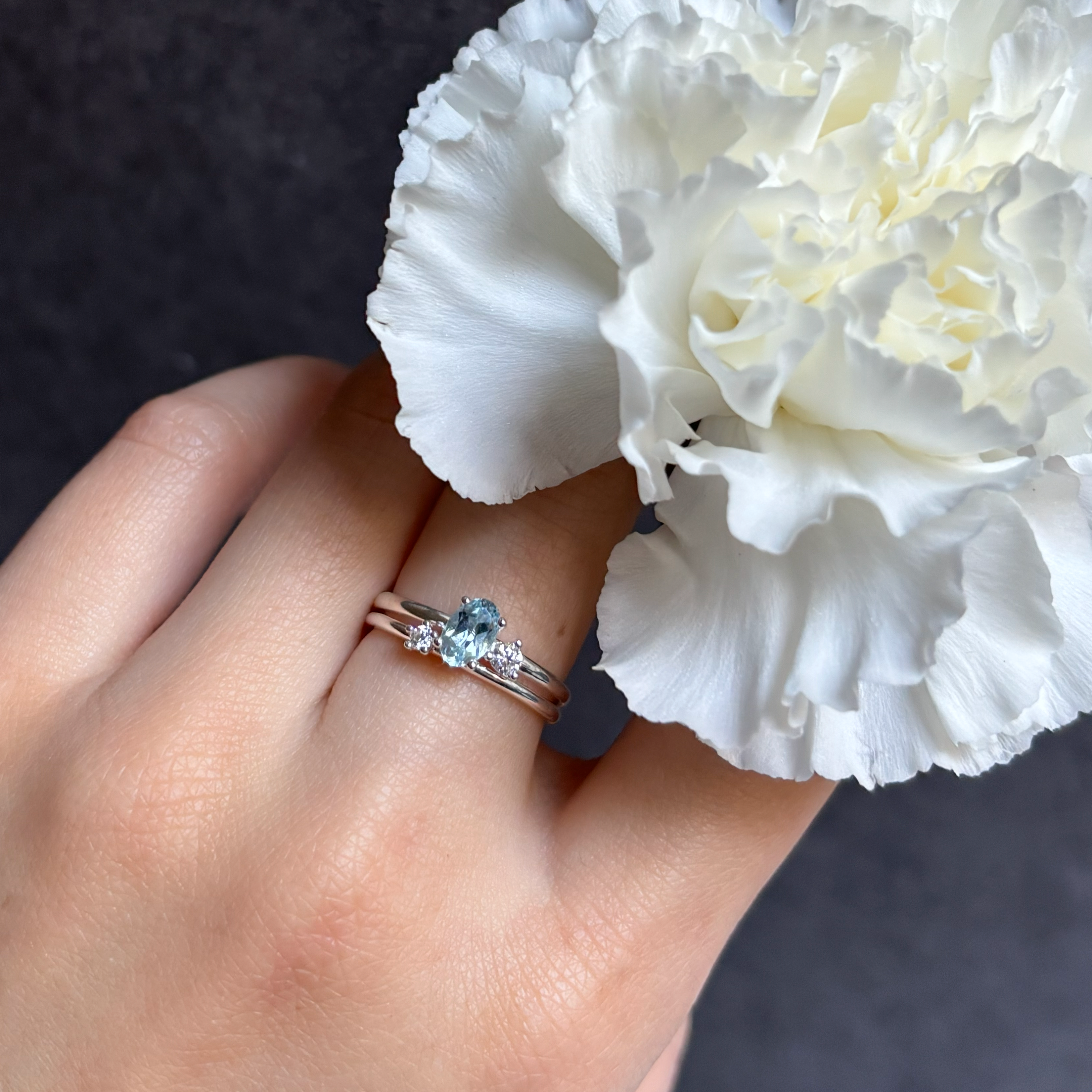 Small Bloom Moissanite Ring