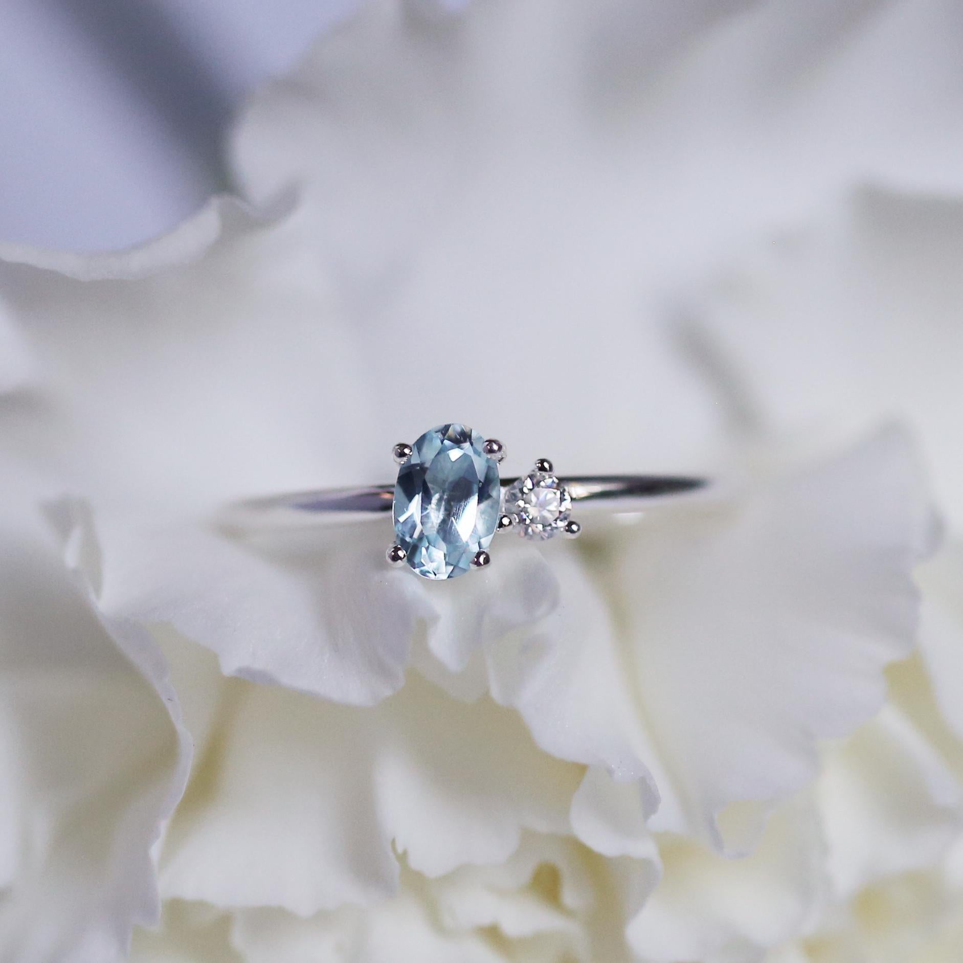 Aquamarine Water Ring