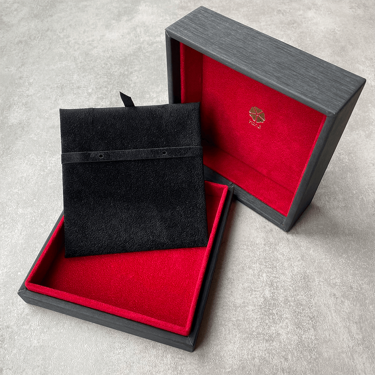 Luxury black and red jewelry box necklace box earring box