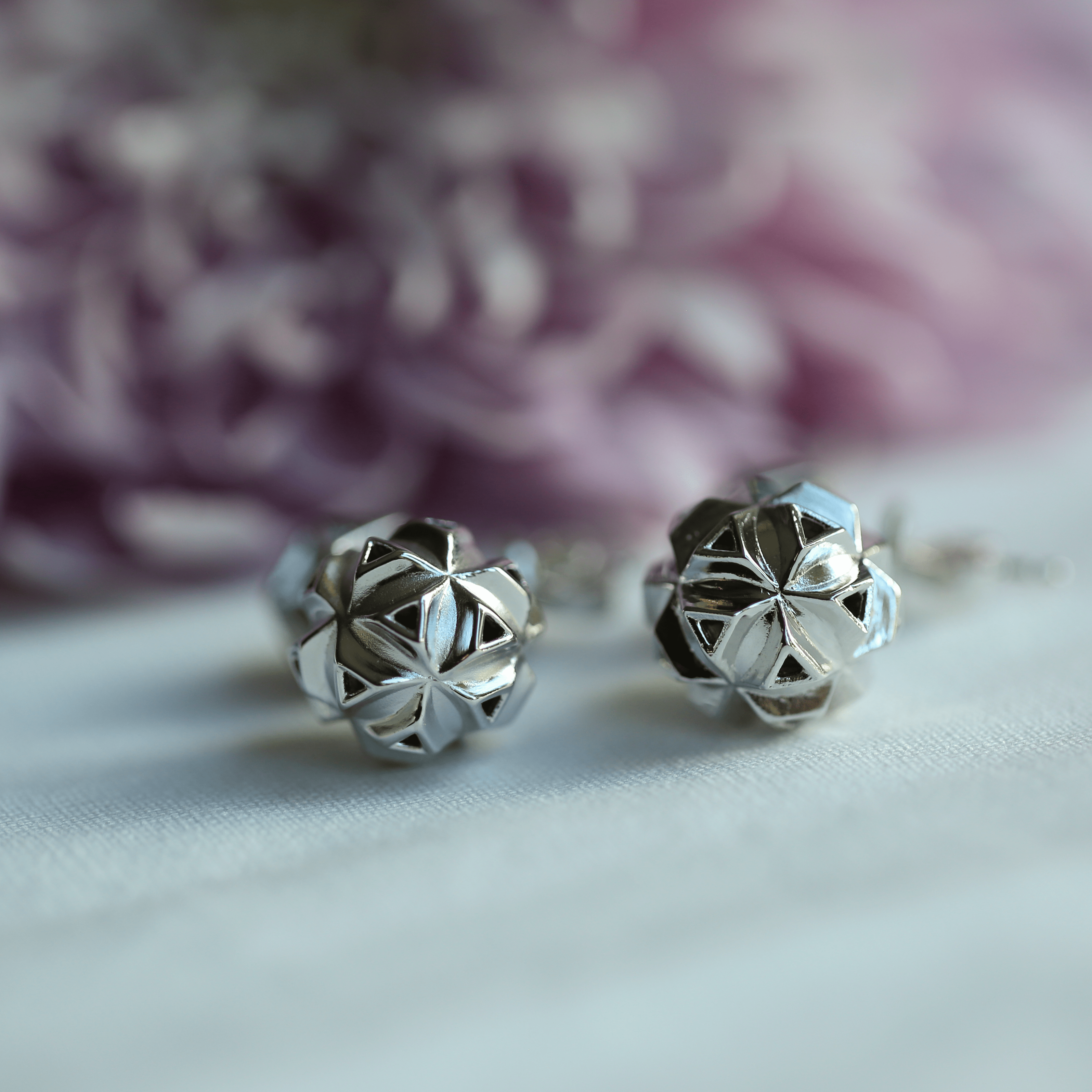 Sterling Silver Bouquet Earrings