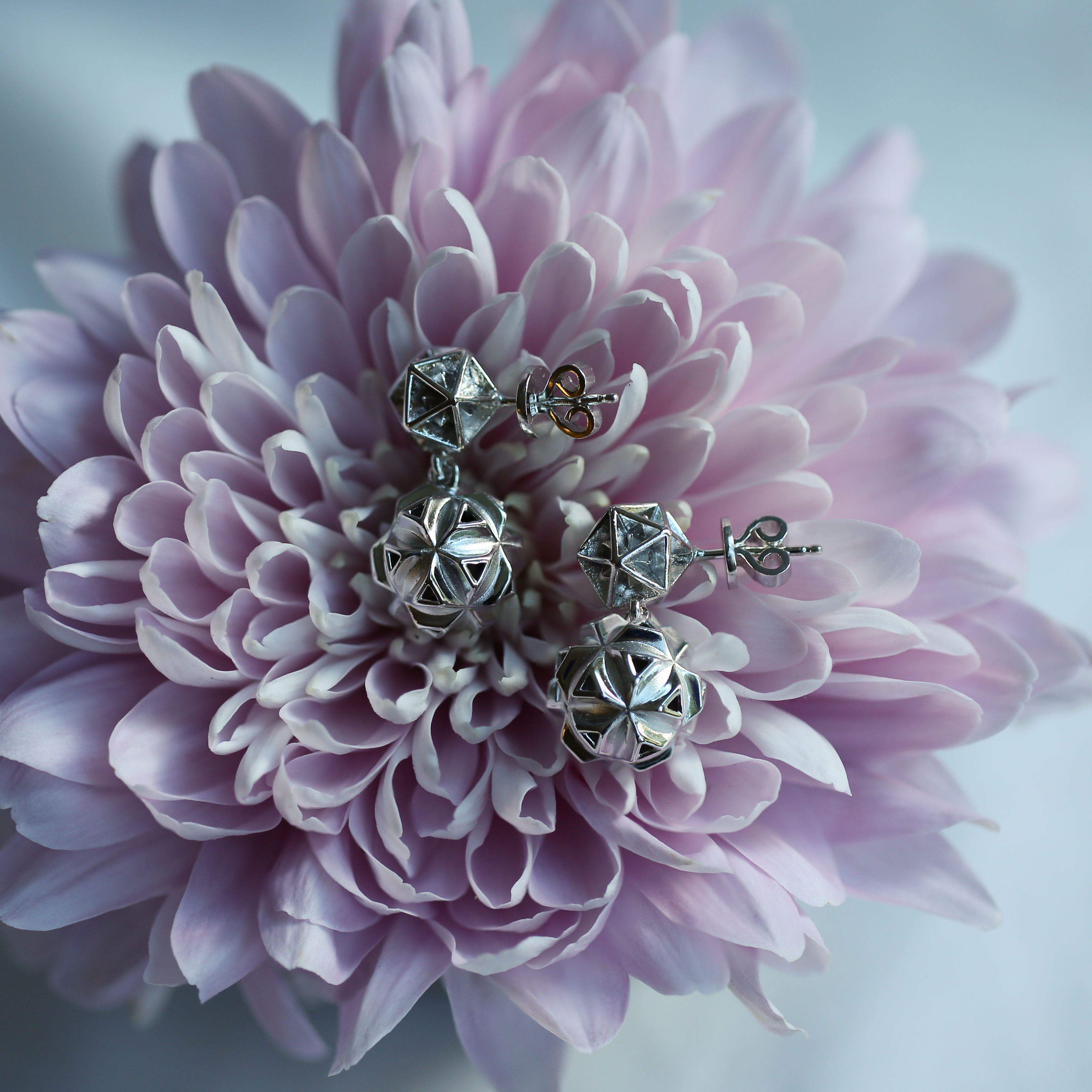 Sterling Silver Bouquet Earrings