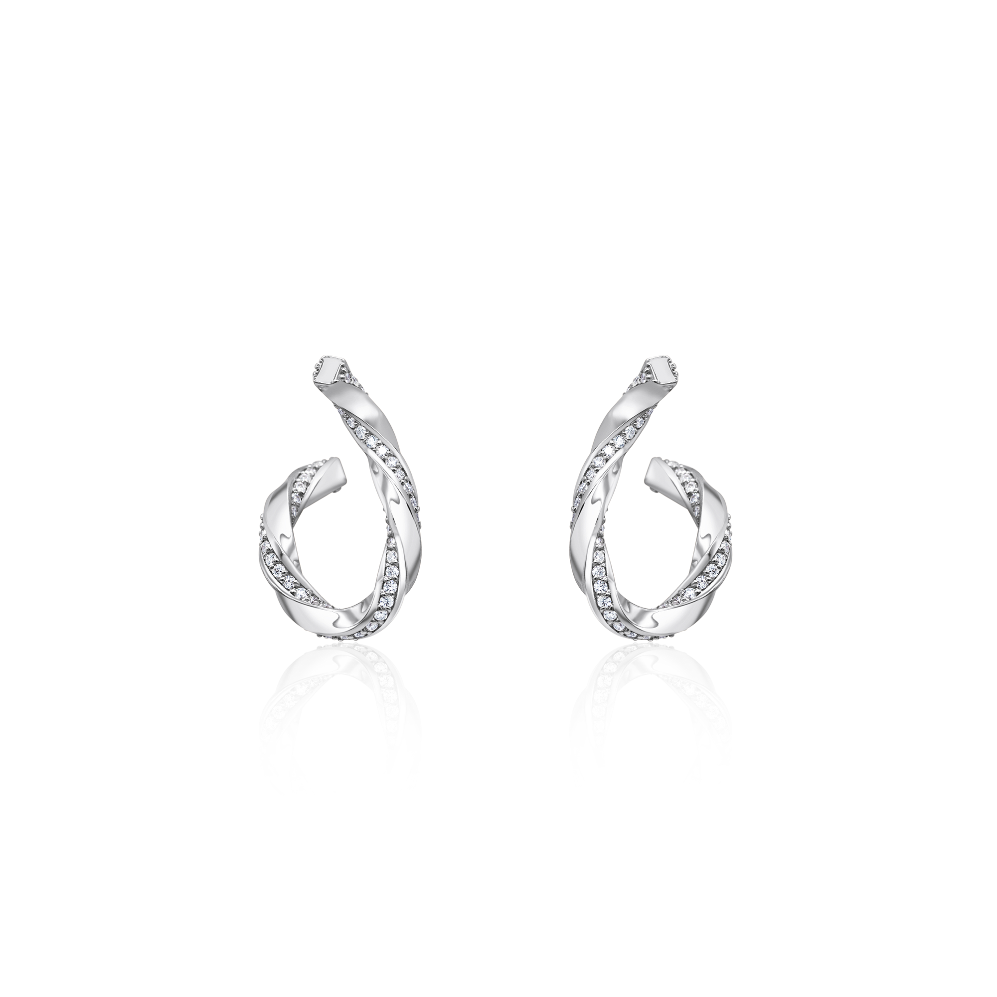 Bezel Set Baguette & Baguette Cut Diamond Full Eternity Earrings in 14K  White Gold at Rs 12000/piece in Surat