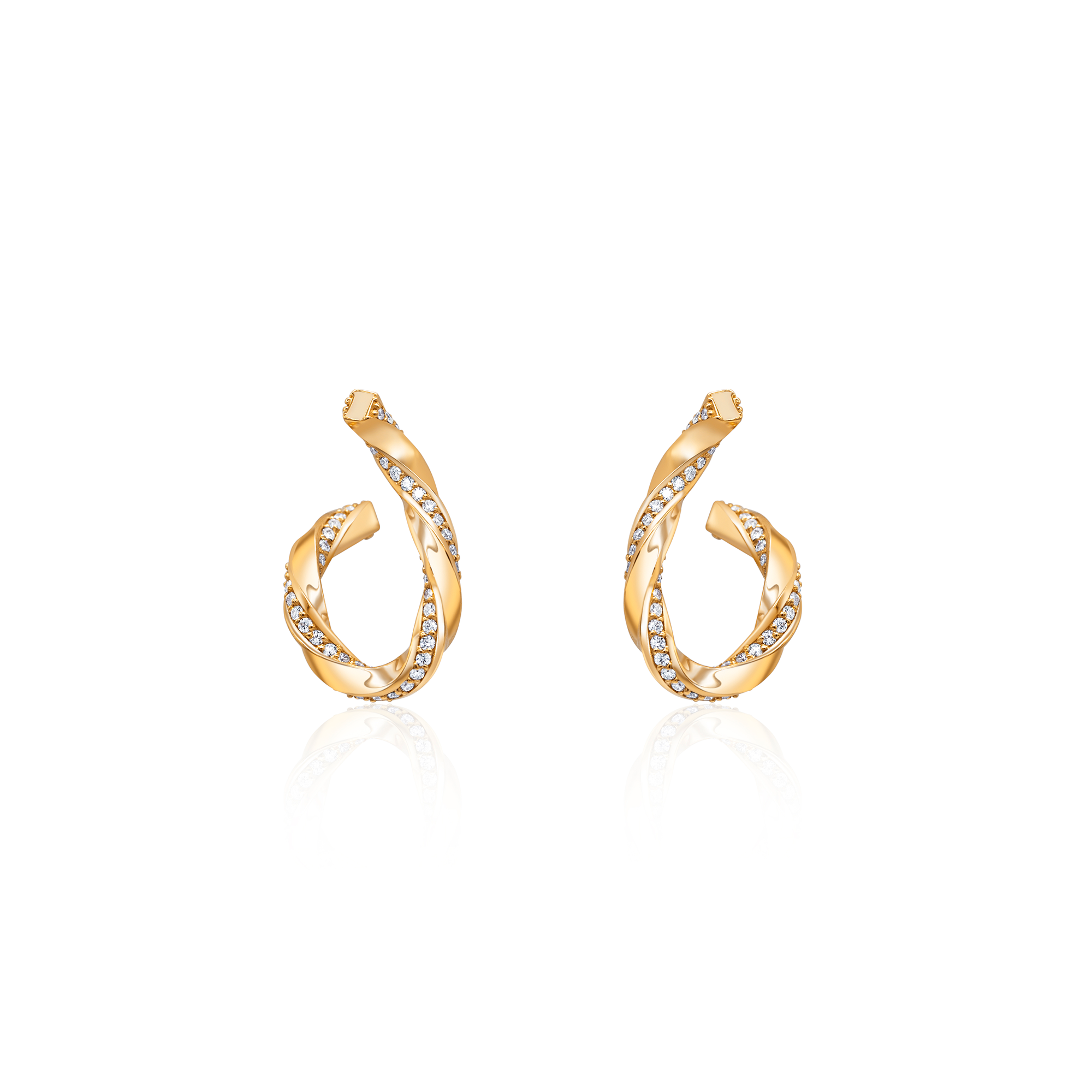 14K yellow gold diamond earrings eternity earrings wedding jewelry