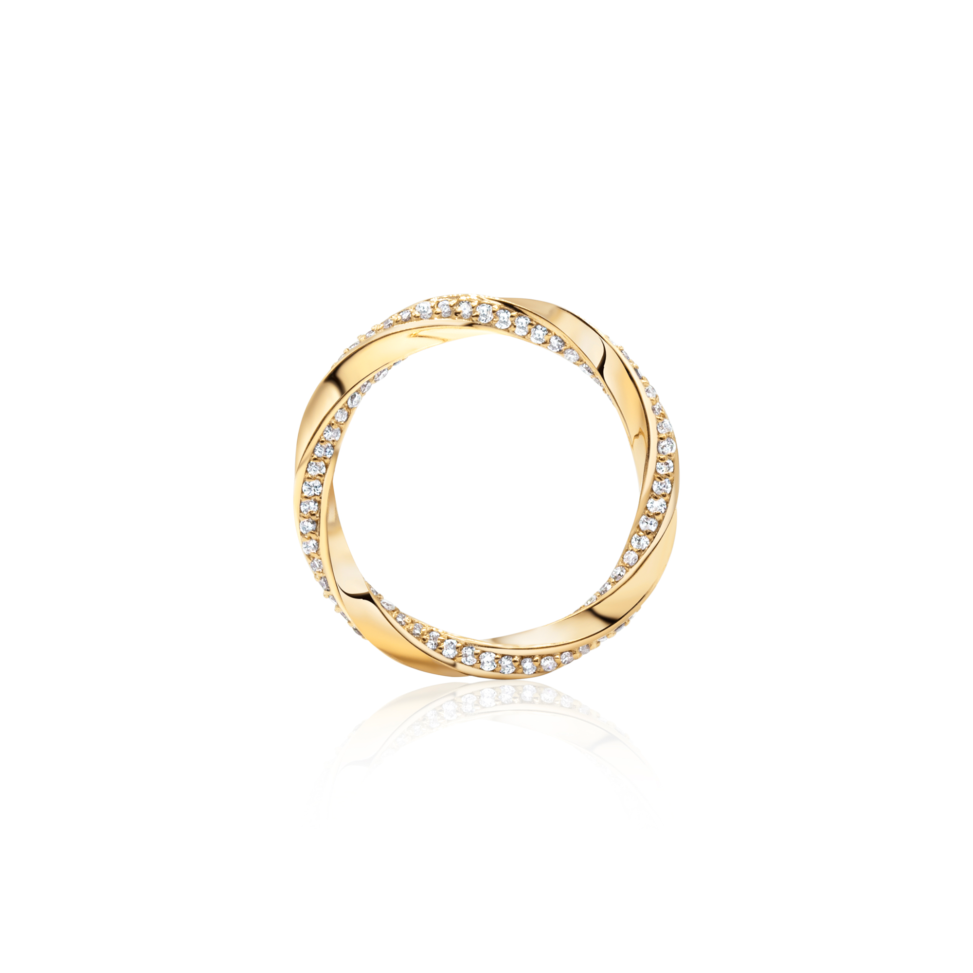 14K yellow gold diamond rings eternity ring wedding jewelry